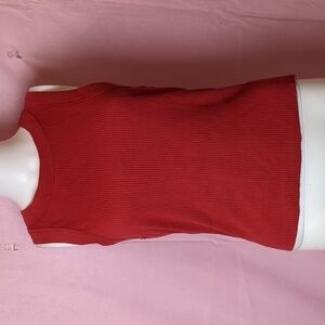 Cotton On Rust Red Ribbed Scoop Neck Tank Top size XL